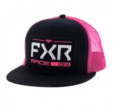 FXR Race Division Hat - Black Elec Pink - OS