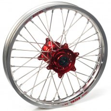 Haan Wheels, Komplett Hjul, 1,40, 19", FRAM, SILVER RÖD, Suzuki 02-25 RM85, 97-01 RM80