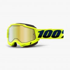 100%, ACCURI 2 Snowmobile Glasögon Yellow - Mirror Gold Lens, VUXEN