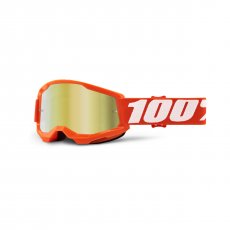 100%, STRATA 2 Youth Glasögon Orange - Mirror Gold Lens, BARN