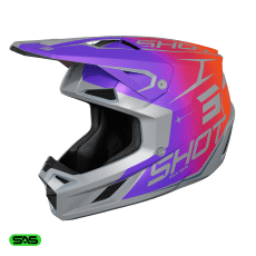 Shot, HJÄLM SPEED KID SIDE PURPLE MATT, BARN, M