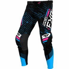 FXR Yth Podium MX Pant - Black/Cyan/Pink