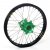 Haan Wheels, Komplett Hjul, 1,60, 14", BAK, SVART GRÖN, Kawasaki 01-26 KX85, 97-00 KX80
