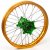 Haan Wheels, Komplett Hjul, 1,85, 16", BAK, GULD GRÖN, Kawasaki 01-26 KX85, 97-00 KX80