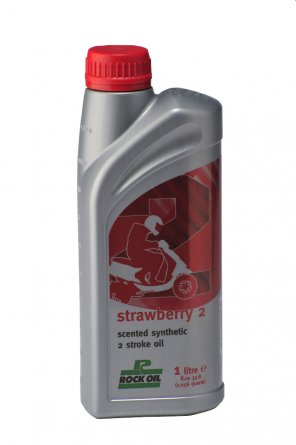 Rock Oil, Strawberry 2-takts olja, 1L (scooter/cross)