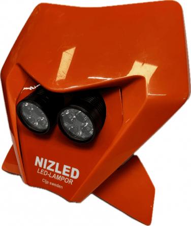 Lampkåpa med 2 R40DRL-tyngre instegs lampor