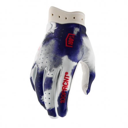 100%, ITRACK Handskar Blue/White, VUXEN, M, VIT BLÅ