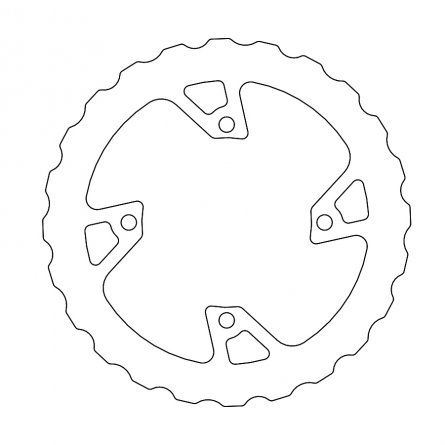 Moto-Master, Bromsskiva Nitro Mud, BAK, Kawasaki 19-26 KX450, 24-26 KX450X, 20 KX250