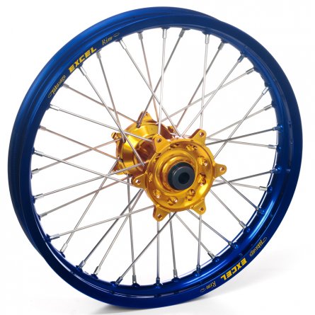 Haan Wheels, Komplett Hjul, 1,60, 14", BAK, BLÅ GULD, Yamaha 02-26 YZ85, 19-26 YZ65, 93-01 YZ80