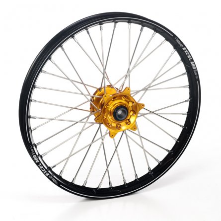 Haan Wheels, Komplett Hjul A60, 1,60, 21", FRAM, SVART GULD, Honda 02-25 CRF450R, 26 CRF450R, 95-07 CR250R, 04-26 CRF250R, 19 CR