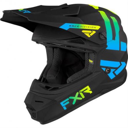 FXR Youth Legion Helmet - Black / Blue / Hi Vis - L
