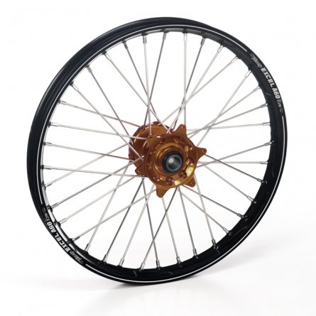 Haan Wheels, Komplett Hjul A60, 1,60, 21", FRAM, SVART BRONS, Kawasaki 06-18 KX450F, 06-08 KX250, 19-20 KX250, 06-18 KX250F, 06-