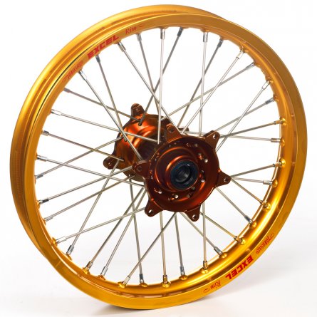 Haan Wheels, Komplett Hjul, 2,15, 19", BAK, GULD BRONS, Kawasaki 19-26 KX450, 06-18 KX450F, 24-26 KX450X, 03-08 KX250, 19-26 KX2