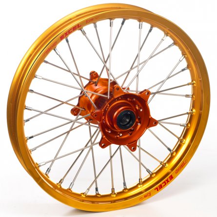 Haan Wheels, Komplett Hjul, 1,60, 21", FRAM, GULD ORANGE, KTM 03-15 450 EXC-F, 03-14 450 SX-F, 03-15 250 EXC/250 EXC-F, 03-14 25