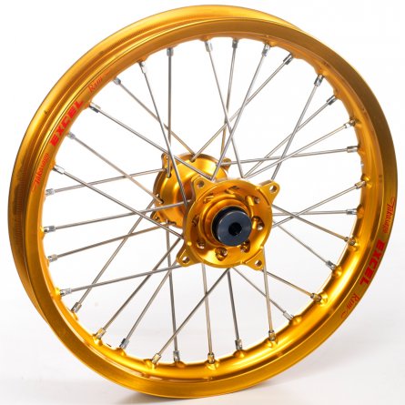 Haan Wheels, Komplett Hjul, 2,50, 18", BAK, GULD, KTM 03-23 450 EXC-F, 03-12 450 SX-F, 18-22 250 EXC TPI/300 EXC TPI, 95-17 250 