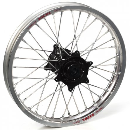 Haan Wheels, Komplett Hjul, 2,50, 18", BAK, SILVER SVART, KTM 19-23 350 EXC-F, Husqvarna 14-16 FE 450, 14-16 FE 250/TE 250, 14-1