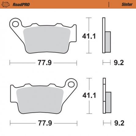 Moto-Master, Bromsbelägg RoadPRO Sinter, BAK, KTM 22-24 250 Adventure, 25 250 ADVENTURE/390 ADVENTURE, 20-24 390 Adventure, 14-1