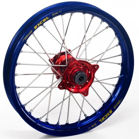 Haan Wheels, Komplett Hjul, 1,40, 19", FRAM, BLÅ RÖD, Suzuki 02-25 RM85, 97-01 RM80