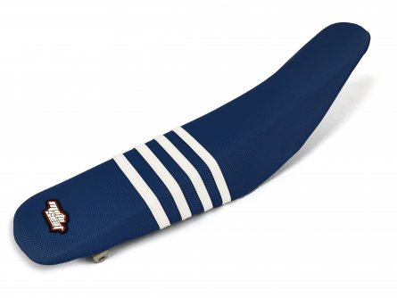 Moto Seat, Sadelöverdrag Stripes, VIT BLÅ, Husqvarna 17-23 TC 65