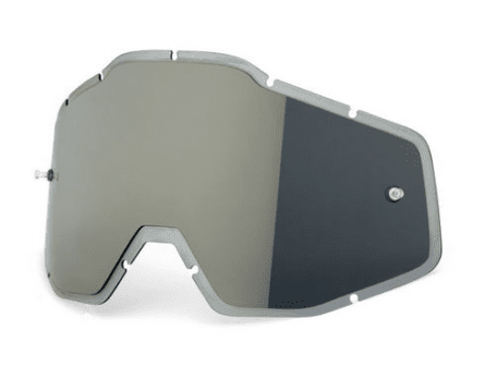 100% Injected Lens Mirror/Smoke Silver Anti-Fog