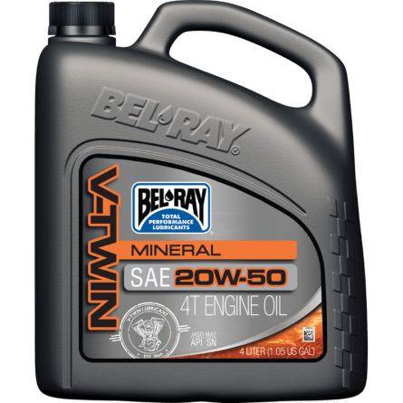 Bel-Ray V-Twin 20W-50 Mineral Engine Oil 4L