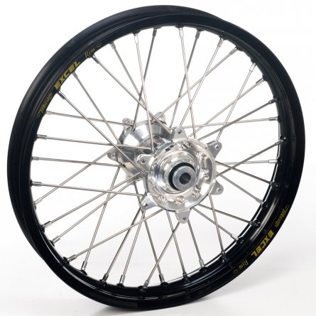 Haan Wheels, Komplett Hjul A60, 1,60, 21", FRAM, SVART SILVER, KTM 16-26 450 EXC-F, 15-26 450 SX-F, 18-22 250 EXC TPI/300 EXC TP