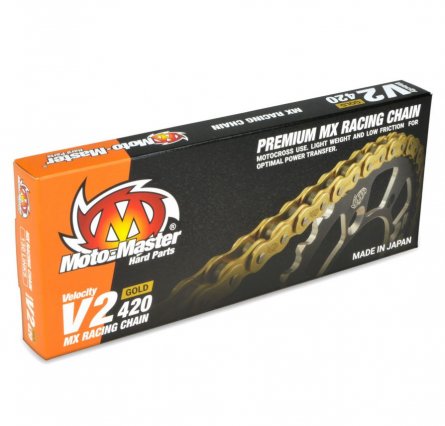 Moto-Master, Kedja MX V2 Gold, 130 Länkar, 420