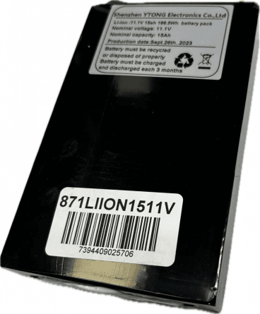 Li-ion batteri 12,6 (11,1v) 15Ah (BMS), (till E30/E60 lampan)