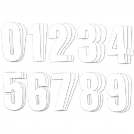 Holeshot, Siffersats 11cm, 100st, VIT