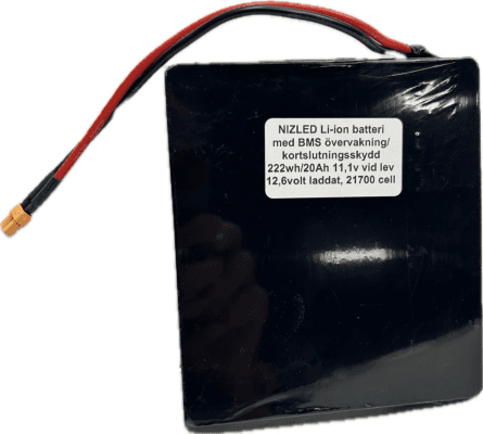 Li-ion batteri 12,6 (11,1v) 20Ah (BMS), (till E30/E60 lampan)