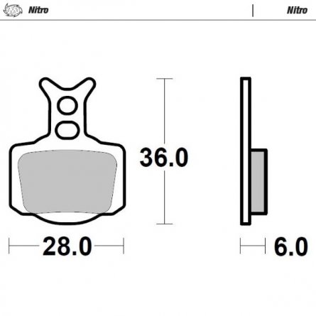 Moto-Master, Bromsbelägg Nitro, BAK FRAM, KTM 23-26 50 SX, Husqvarna 23-25 TC 50, 26 TC 50, GasGas 23-24 MC 50, 26 MC 50, 25 MC 