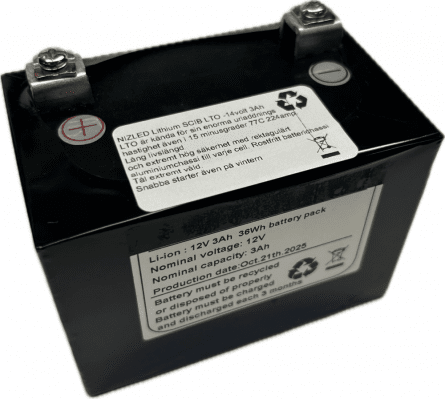 Li-ion Enduro batteri 14 volt 3Ah med startsnabb LTO cell, passar alla hojar