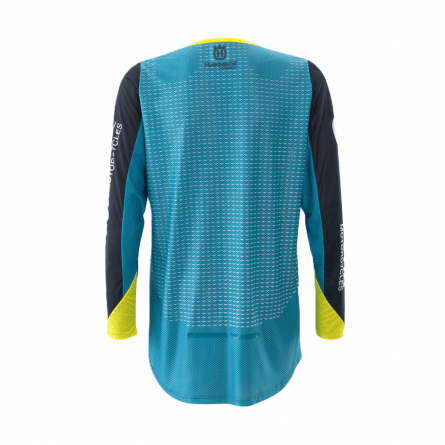 Husqvarna Railed Shirt - Yellow/turquoise/Navy  