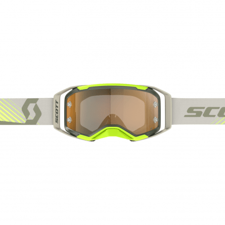 Scott Goggle Prospect 2.0 AMP chrome - kaki green/neon yellow / gold chrome works