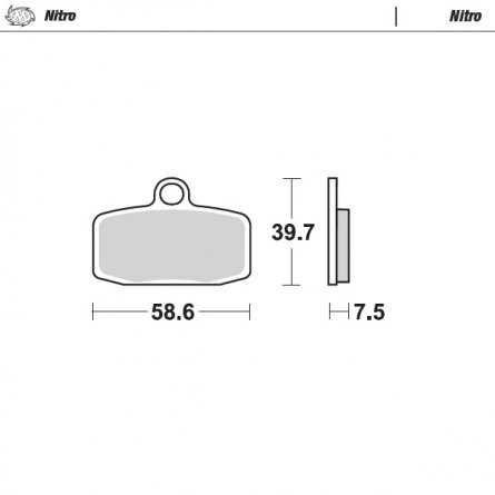Moto-Master, Bromsbelägg Nitro, FRAM, KTM 14-18 250 Freeride, 12-18 350 Freeride/Freeride E-SX, 11-20 85 SX, 15-18 Freeride E-SM