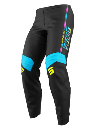 Shot, BYXA DRAW KID BLOCK, BARN, 12/13, SVART BLÅ ROSA