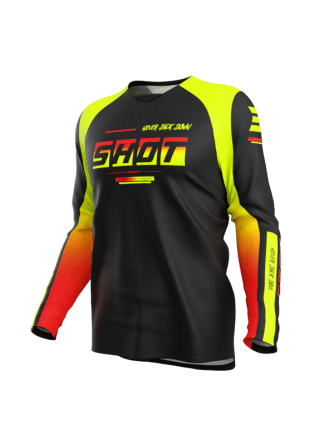 Shot, TRÖJA DRAW KID BLOCK, BARN, 8/9, NEON SVART GUL