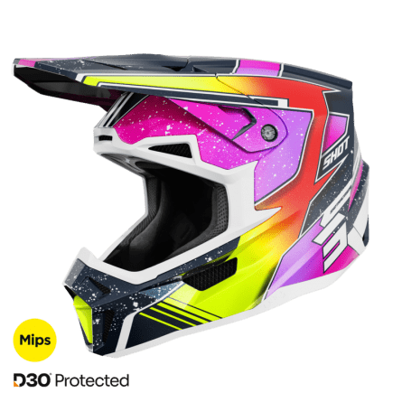 Shot, HJÄLM LITE RACING, BLUE NEON YELLOW, PEARLY, VUXEN, L