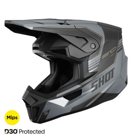 Shot, HJÄLM LITE S10, BLACK GREY, MATT, VUXEN, L