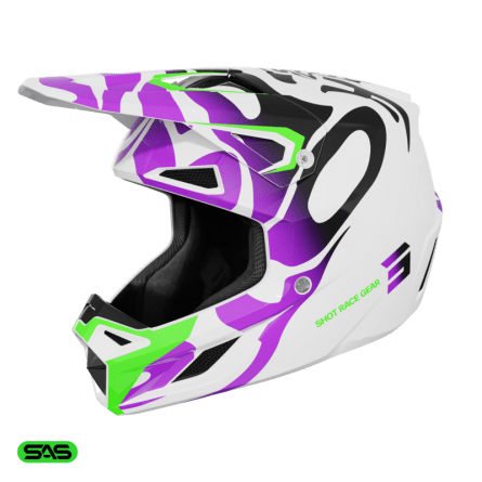Shot, HJÄLM SPEED KID GHOST PURPLE, GLOSSY, BARN, S