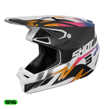 Shot, HJÄLM SPEED WAVE BLACK WHITE, PEARLY, VUXEN, M