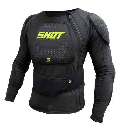 Shot, SKYDDSJACKA AIRLIGHT, BARN, S, NEON SVART GUL