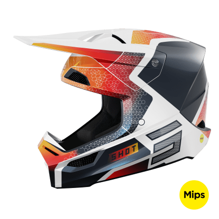 Shot, HJÄLM RACE PHASER BLUE RED PEARLY, VUXEN, XL