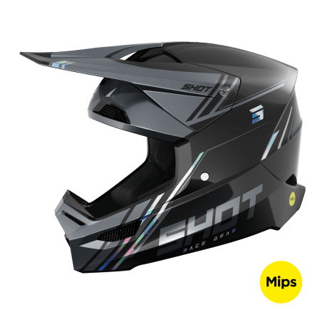 Shot, HJÄLM RACE SPRINT BLACK HOLOGRAPHIC PEARLY, VUXEN, XL