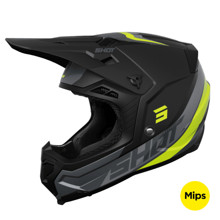 Shot, HJÄLM CORE CUSTOM NEON YELLOW MATT, VUXEN, L