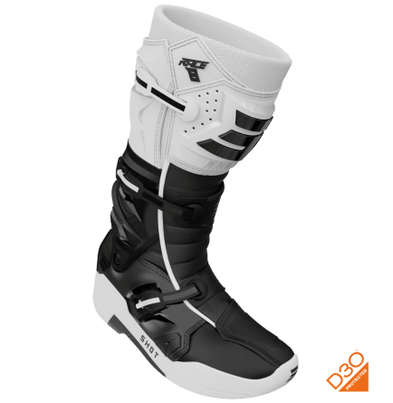 Shot, BOOTS RACE 8 WHITE BLACK CHROME, VUXEN, 47