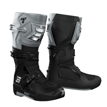 Shot, STÖVLAR RACE 6, VUXEN, 46, METALL SVART GRÅ