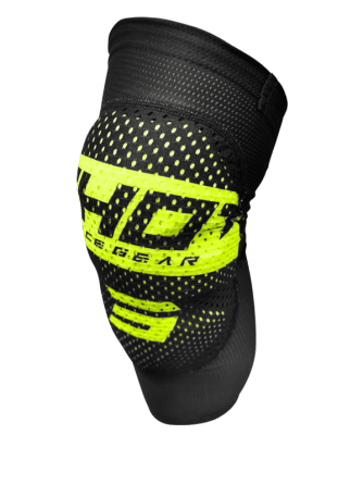 Shot, KNÄSKYDD AIRLIGHT BLACK NEON YELLOW, VUXEN, M L