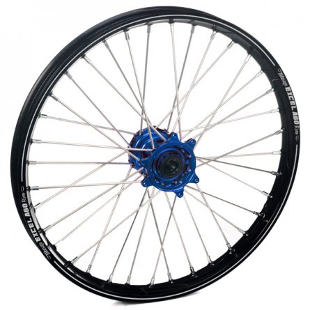 Haan Wheels, Komplett Hjul A60, 1,60, 21", FRAM, SVART BLÅ, KTM 16-26 450 EXC-F, 15-26 450 SX-F, 18-22 250 EXC TPI/300 EXC TPI, 