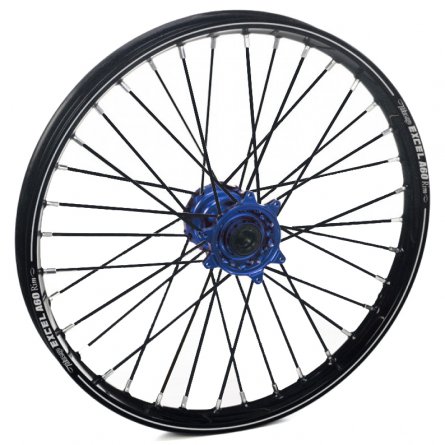Haan Wheels, Komplett Hjul A60, 1,60, 21", FRAM, SVART BLÅ, KTM 16-27 450 EXC-F, 15-27 450 SX-F, 18-22 250 EXC TPI/300 EXC TPI, 